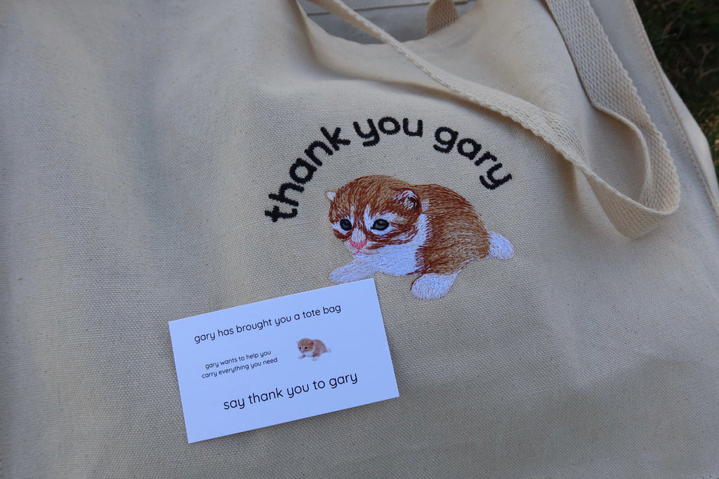 embroidered tote bag