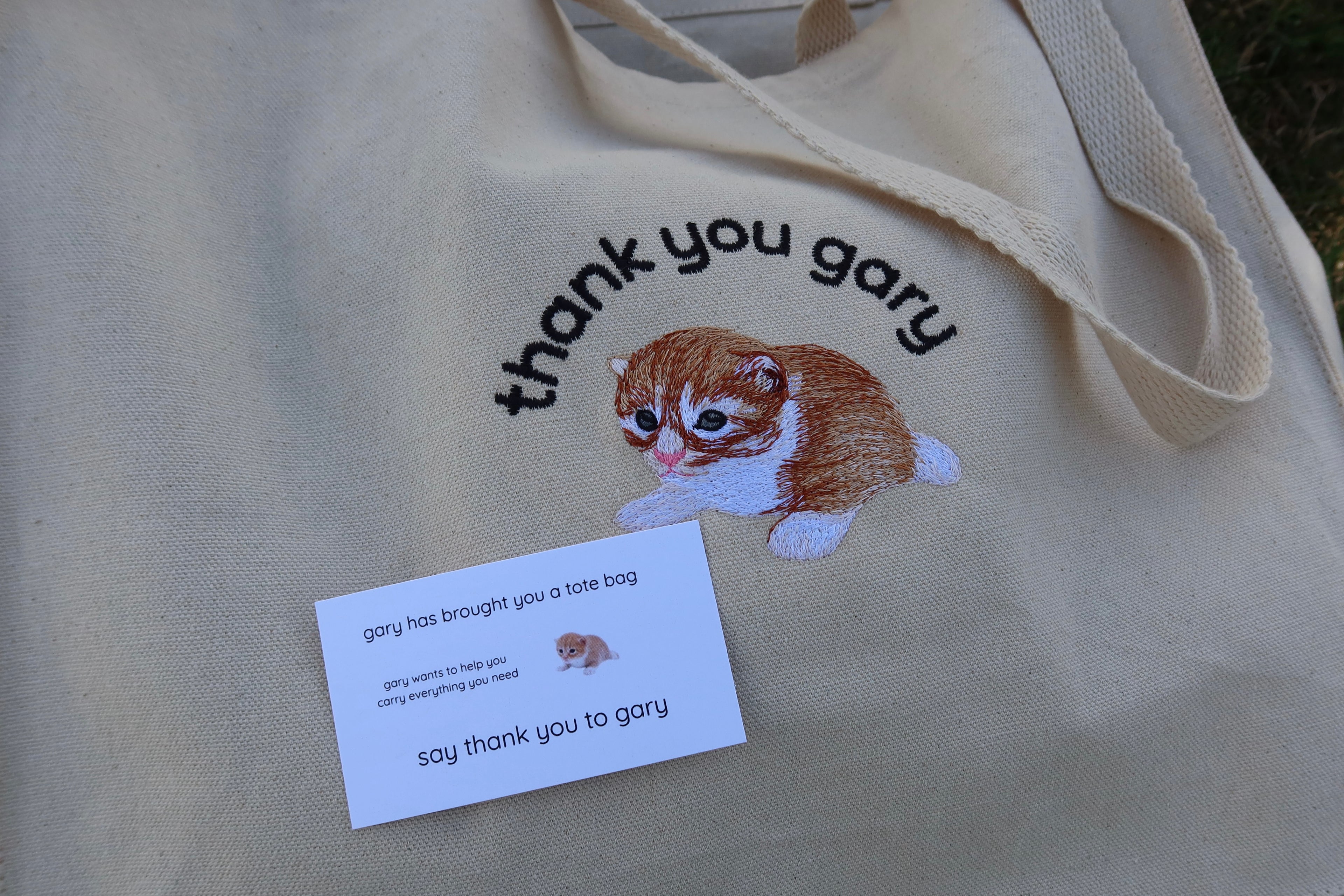 embroidered tote bag