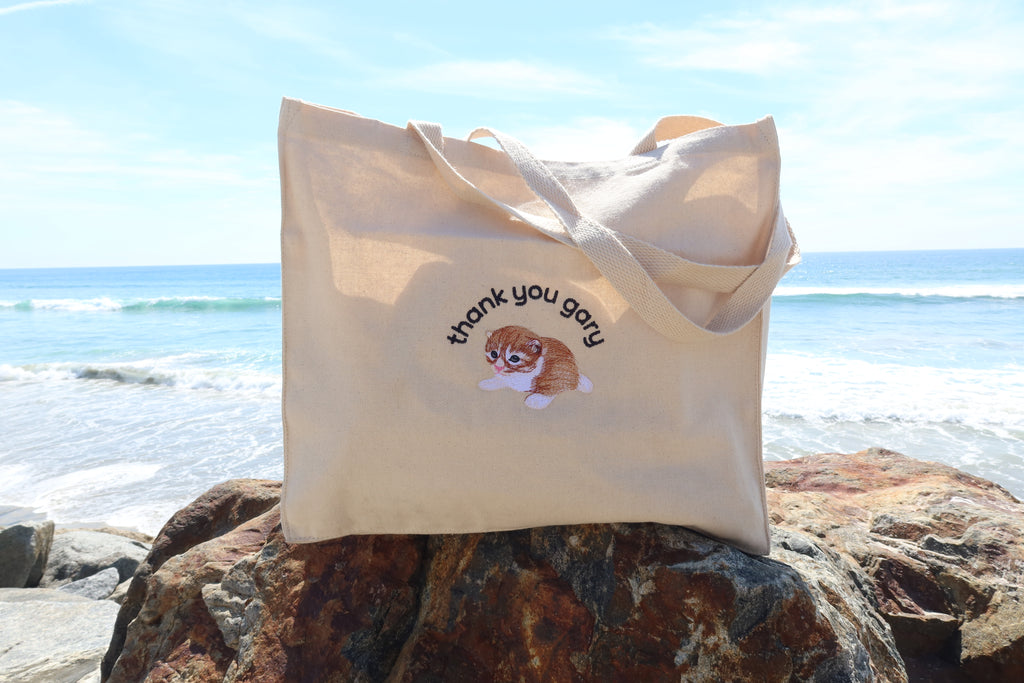 embroidered tote bag