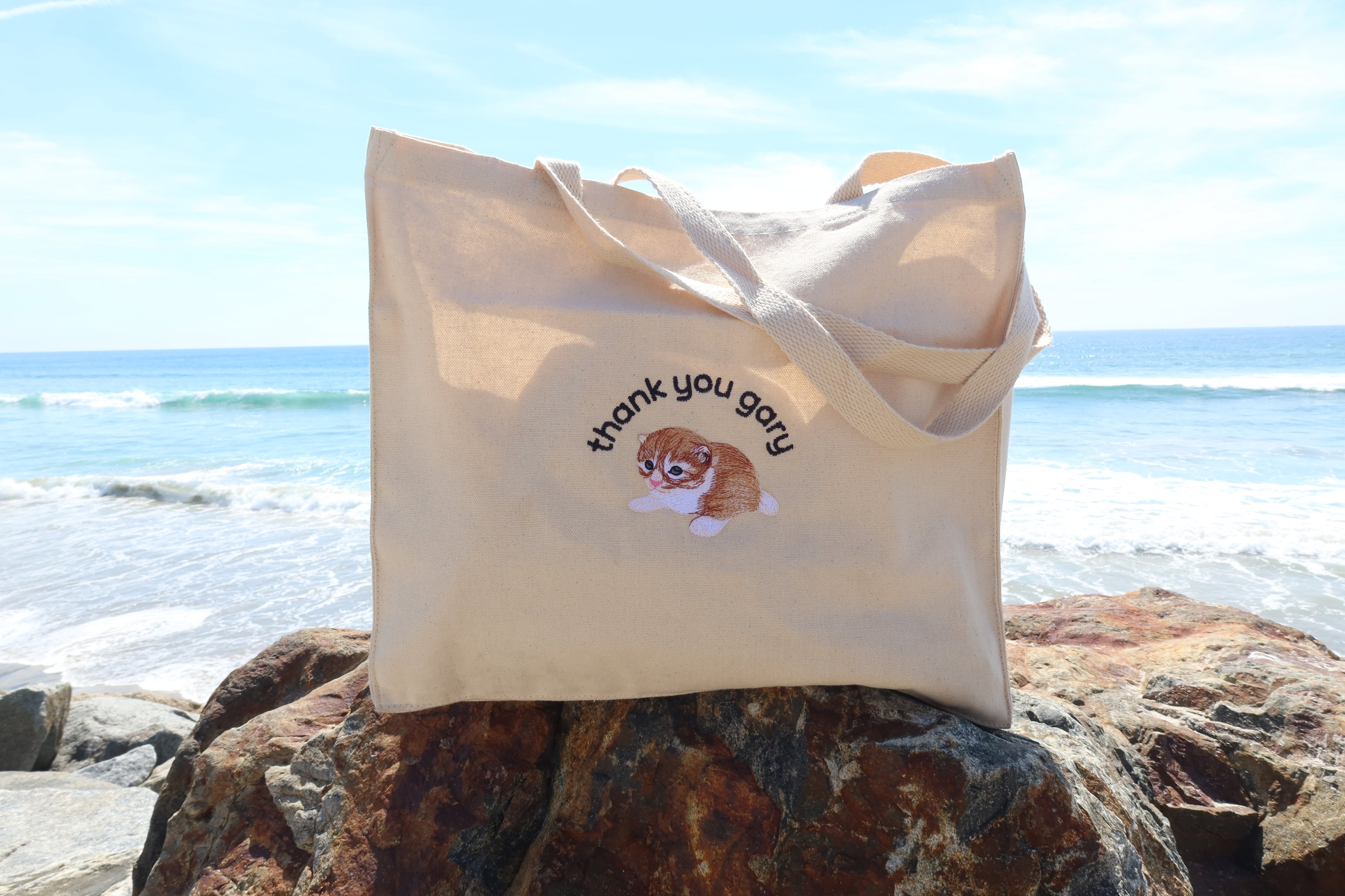 embroidered tote bag