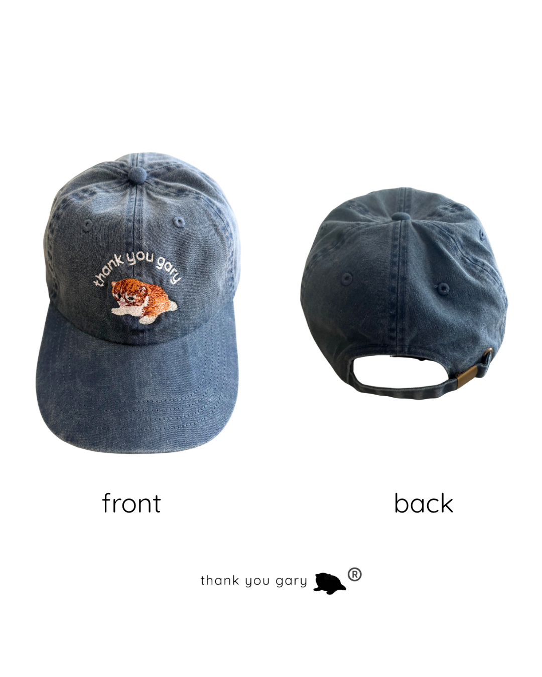 embroidered hat - navy