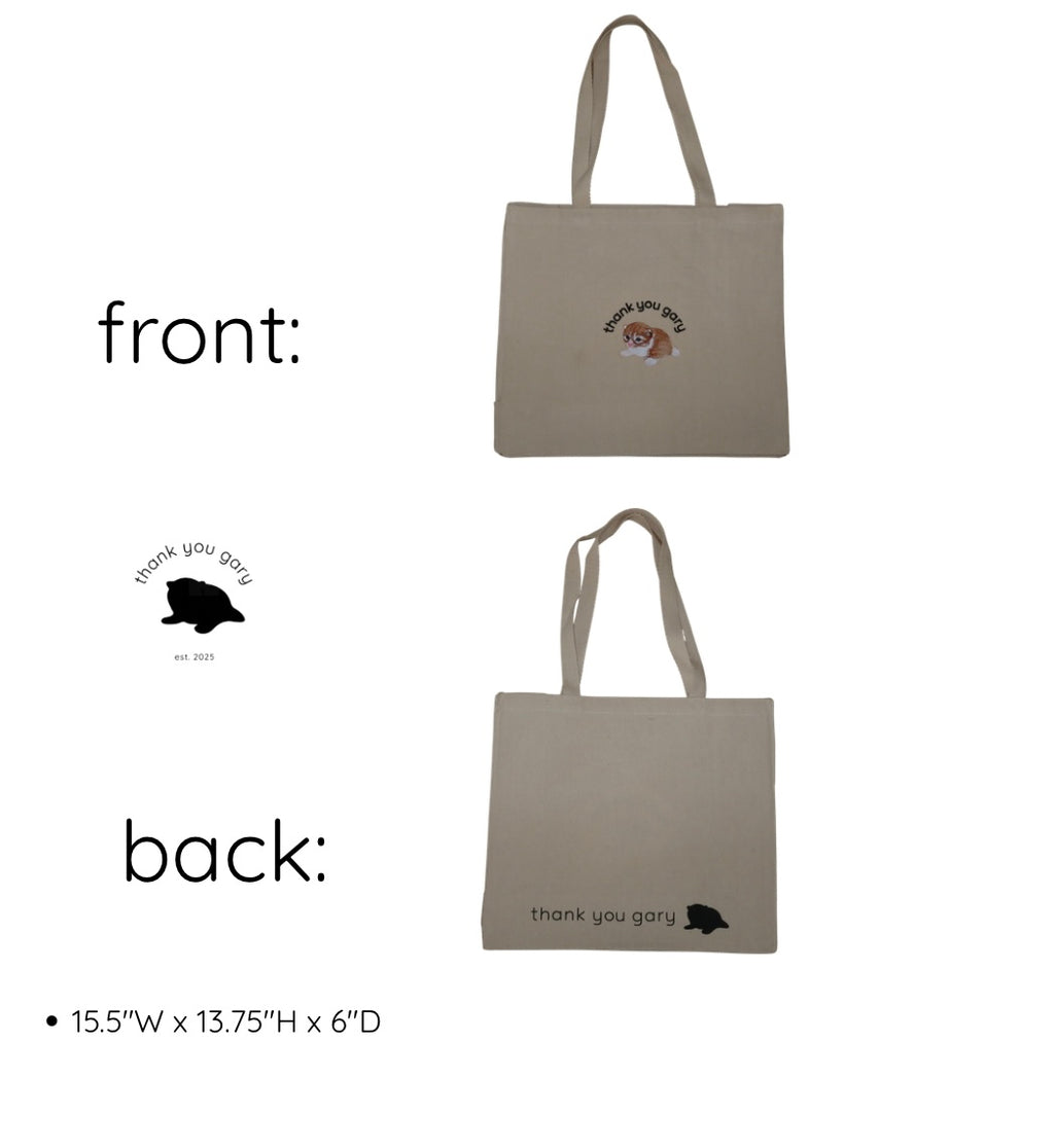 embroidered tote bag