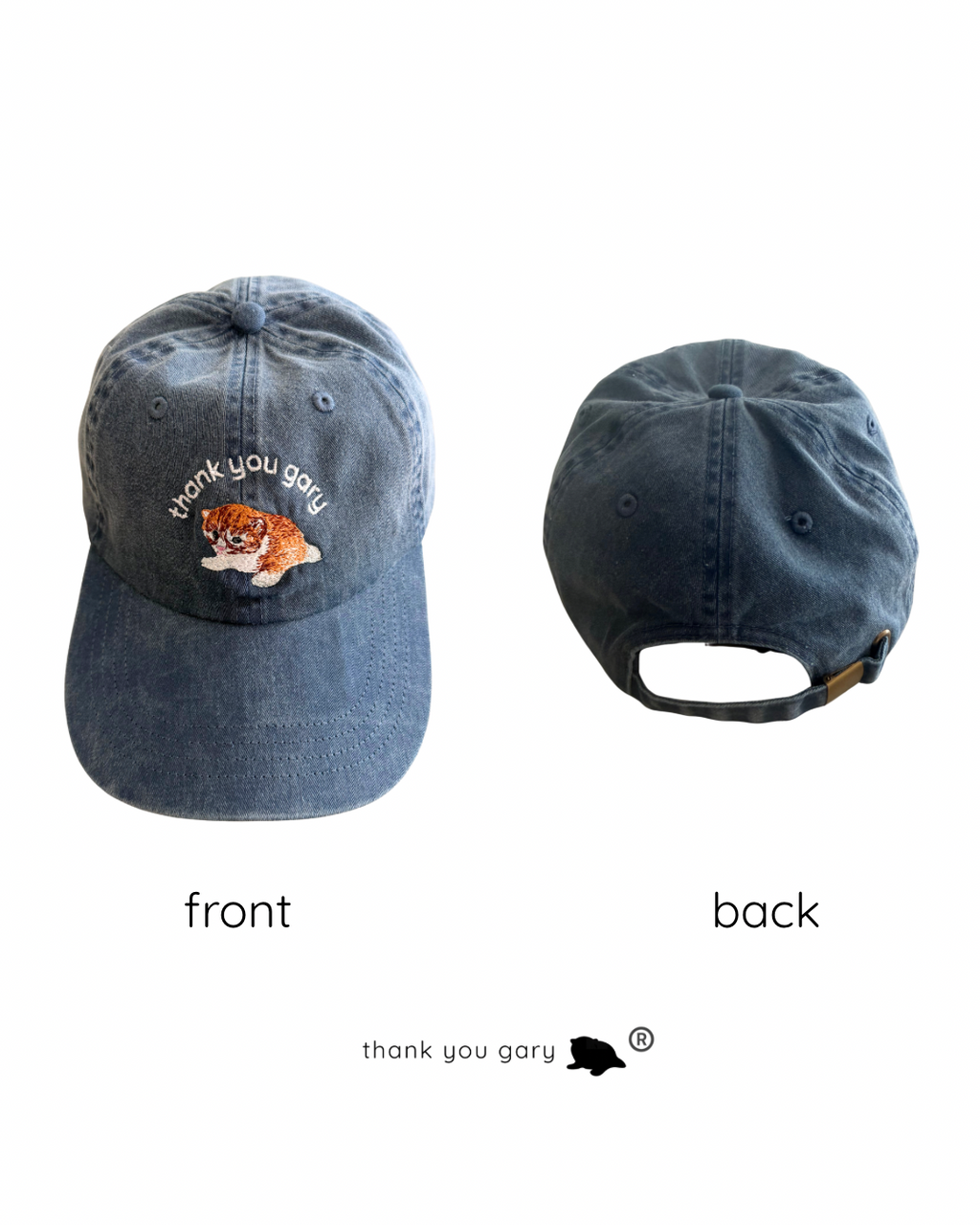 embroidered hat - navy