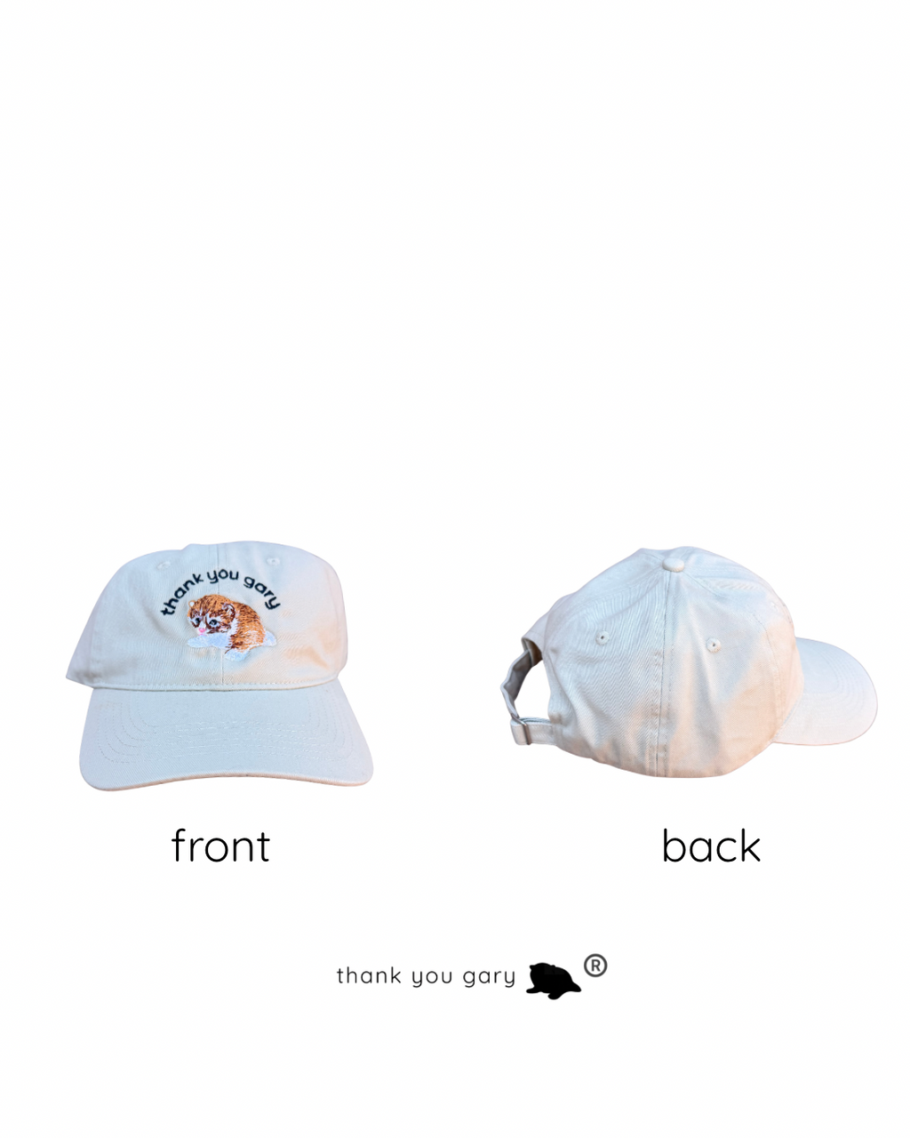 embroidered hat - beige